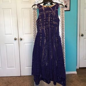 Navy blue mini/midi dress